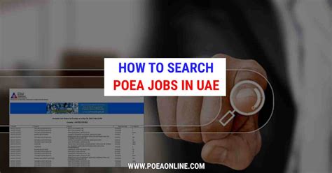 How to Search for POEA Jobs in United Arab Emirates (UAE).
